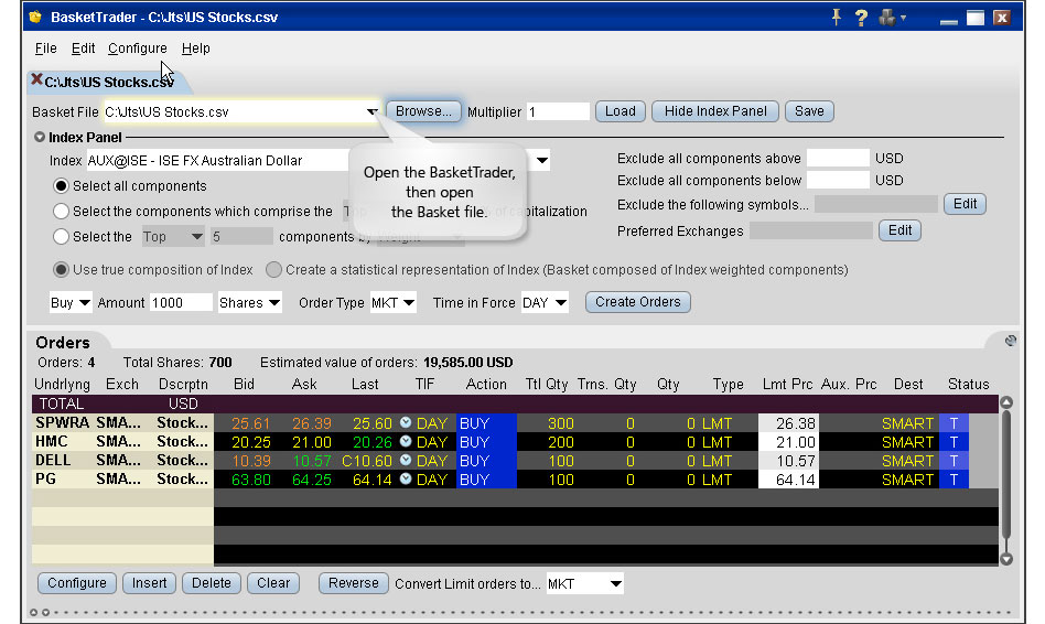 Interactive brokers options order types