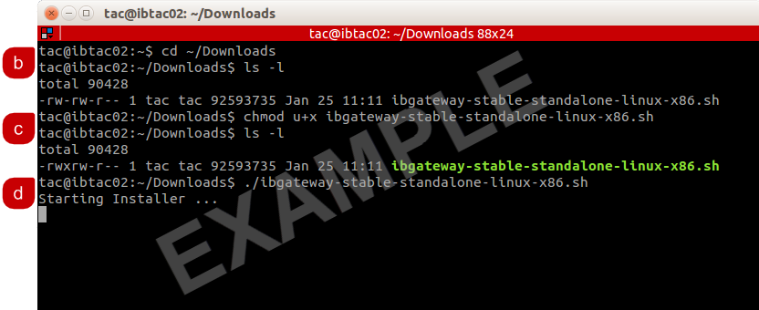 在Linux上安装TWS