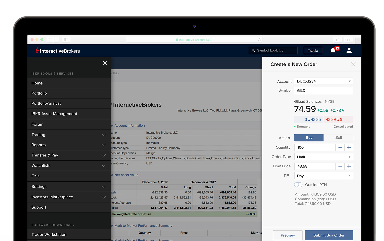 Client Portal One Bar