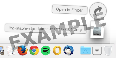 Open Downloads folder