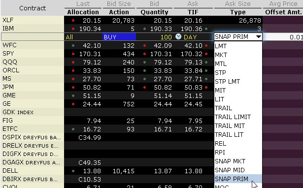 Snap to Primary Order