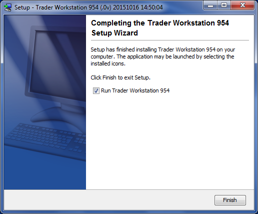 TWS Install for Windows Screen
