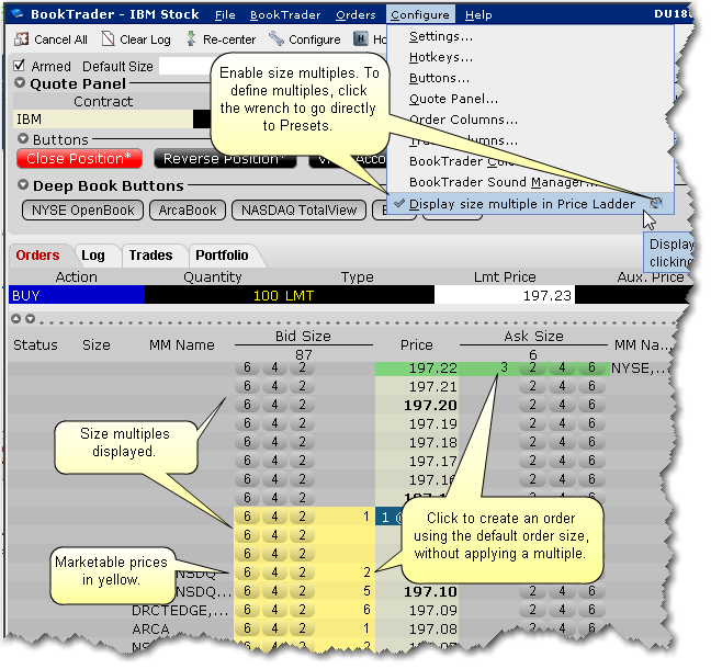 Activate BookTrader Multiples