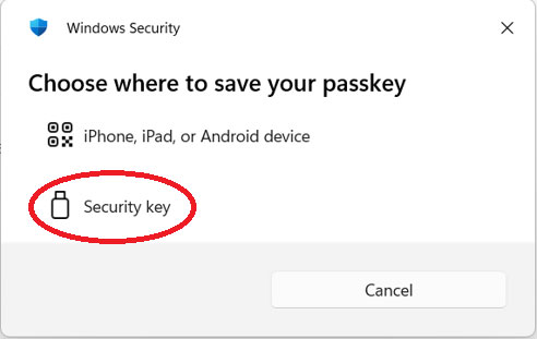 Register passkey