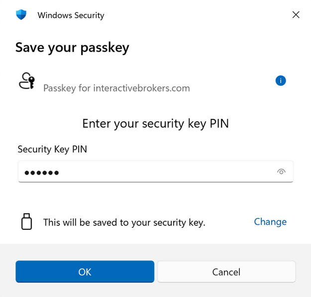Save your passkey